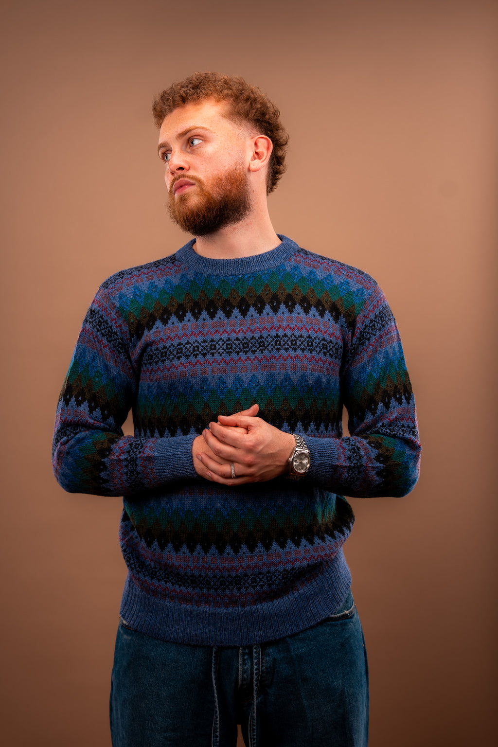 Pull jacquard - 100% Alpaga