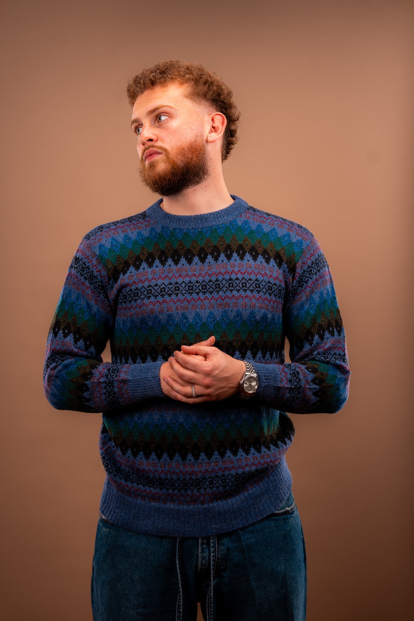 Pull jacquard - 100% Alpaga